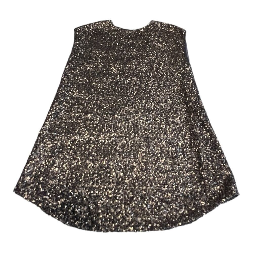 Megan Park Pewter Fully Sequined Sleeveless Top Size 3 (US 10) Holiday $585 - Picture 7 of 11